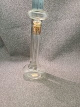 Vintage Avon Tall Gold Accent Perfume Bottle with Glass &amp; Cork Stopper - $13.21