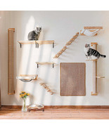 Wall-Mounted Cat Climbing Shelf with Sisal Scratching Steps – Space-Savi... - $34.27 CAD+