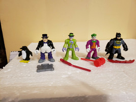 Fisher Price Imaginext DC Super Friends Exclusive 5-Pack Batman Pequin Joker Rid - £25.63 GBP