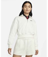 Nike Sportwear Phoenix Fleece Women&#39;s Oversized 1/2 Zip Crop DQ5768-133 - $98.47 CAD