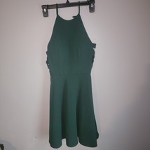 B. Darlin Womens Sleeveless Green Skater Cocktail Dress Fit &amp; Flare Size 3/4 - £19.70 GBP