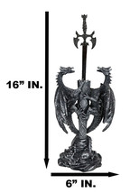 Fantasy Gothic Climbing Double Dragon And Excalibur Sword Letter Opener Figurine - £36.76 GBP