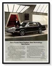 1986 Chrysler New Yorker Turbo Print Ad Vintage Magazine Car Advertiseme... - $9.70