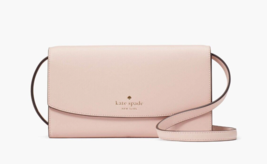 New Kate Spade Dana Small Flap Crossbody Saffiano Rose Smoke with Dust bag - £63.44 GBP