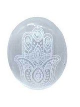 Selenite Fatima Hand palm stone - $777.30 MXN