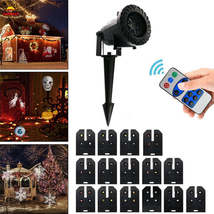 15 Patterns 6W LED Remote Control Projector Stage Light Outdoor Christma... - £32.20 GBP
