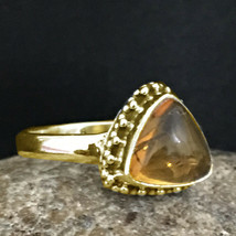 925 Sterling Silver Citrine Sz 2-14 Gold/Rose Gold Plated Ring Women RSV-1220 - £21.27 GBP+