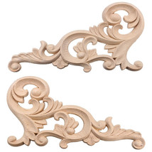 20x10CM Wood Carved Corner Onlay Unpainted Frame Decoration - £25.70 GBP