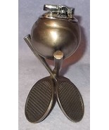 Vintage White Metal Tennis Motif Table Lighter Japan - $550.19 MXN