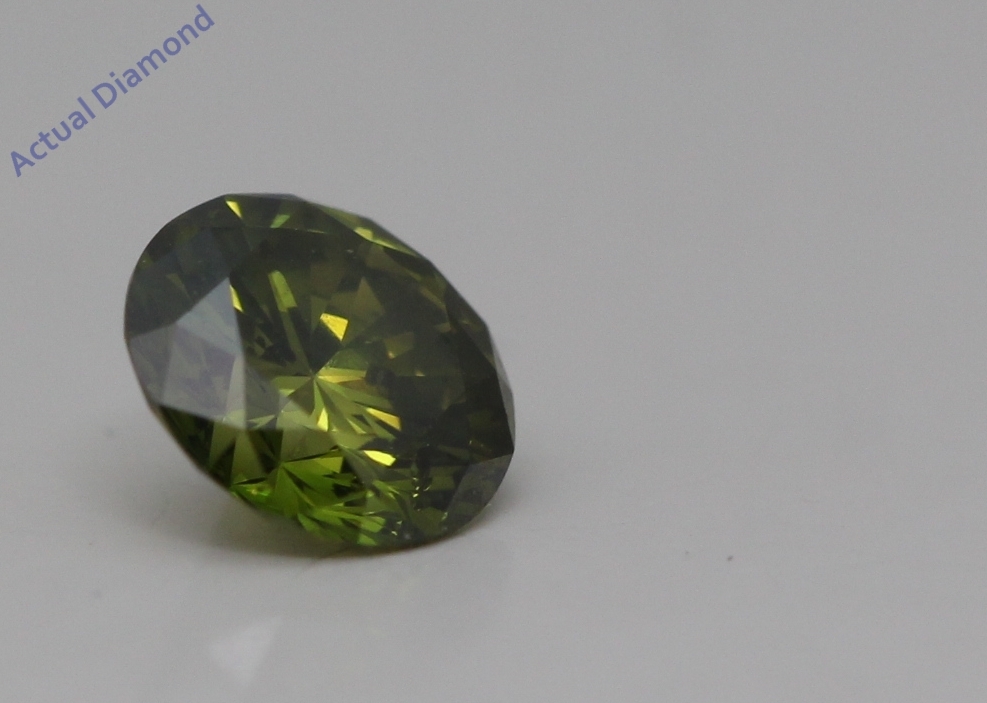 Round Cut Loose Diamond (0.58 Ct,Green(Irradiated) Color,SI2 Clarity) Item image 2
