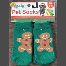 NEW Holiday Pet 4 Socks XS-SM Christmas Anti Slip Grips (3.5&quot; x 1.9&quot;) XMAS278XSS - $9.99