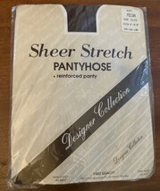 Vintage Designer Collection Sheer Stretch Pantyhose Nylons Hosiery Pecan... - $10.40