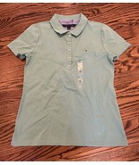 NEW Tommy Hilfiger Women’s Classic Polo Top Mint Green Size M NWOT - £27.20 GBP