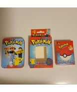 Pokemon Bicycle Playing Cards Collector&#39;s Tin Nintendo Vintage 1999 SEAL... - $1,388.45 MXN