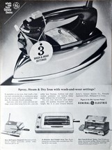GE General Electric Spray Steam Dry Iron appliances -1961 Vintage Print Ad - $13.95 CAD