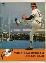 An item in the Sports Mem, Cards & Fan Shop category: 1978 Giants Reds Official Game Program