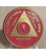 Pink &amp; Gold Plated Any Year 1 - 65 AA Chip Medallion Coin - $19.99