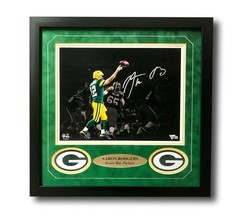 Aaron Rodgers Signed Packers 11x14 Framed Photo Fanatics Green Bay Autograph - £738.69 GBP