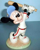 Lenox Disney Mickey Mouse Up At Bat Baseball Figurine New #812888 NEW - $98.90