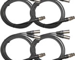 4 Pack 6 Ft Foot 3Pin Xlr Mic Cable Snake Cord Y Splitter 1 F Female To ... - $81.69
