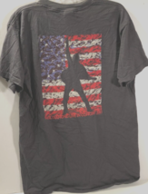 Neil Diamond Live Concert 2001 Vintage Gildan Pop Rock USA Flag Gray T-Shirt L - £19.59 GBP