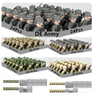 WW2 Military Army Building Blocks Soldiers DIY Educational Toys Christma... - £12.50 GBP