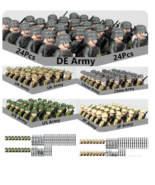 WW2 Military Army Building Blocks Soldiers DIY Educational Toys Christma... - £12.54 GBP