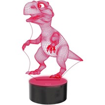 Dinosaur Toys 3D Night Light Optical Visual Illusion Led 7 Color Changing Rgb Gr - £18.82 GBP