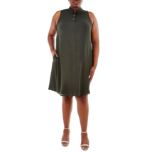 NEW ANNE KLEIN GREEN A LINE SHIFT CAREER DRESS SIZE 12  $119 - $49.99