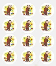 12 -Curious George Edible Cupcake Toppers - £10.90 GBP