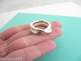 Tiffany &amp; Co Silver Infinity Ring Band Sz 6.25 Crossover Le Cercle Gift Love - £182.21 GBP