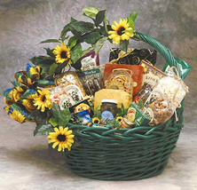 Sunflower Treats Gift Basket - gourmet gift basket - $50.44