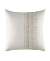 Vera Wang Pucker Grid Shaded Stitching Square Pillow Bedding 18 x 18 Inch White - £64.96 GBP
