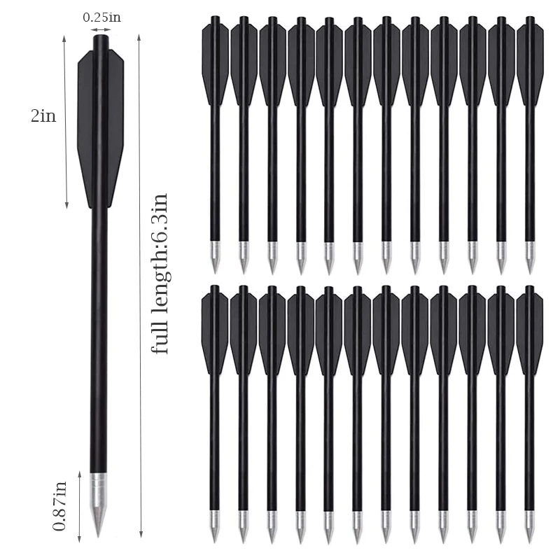 Sporting 6.3&#39;&#39; Plastic A Bolt Arrows for 50 lbs / 80 lbs Pistol A Metal Tips Arc - £23.90 GBP