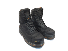 Timberland PRO Men&#39;s 8&quot; Boondock Waterproof Work Boots Black 89645 Size 12W - £56.94 GBP