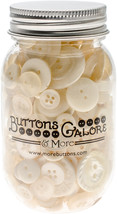 Buttons Galore Button Mason Jars-Antique White - £12.78 GBP