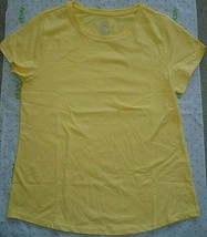 Wonder Nation Girls Essential Tee T-Shirt X-LARGE (14-16) Yellow Fade Resistant - $9.75