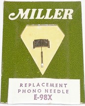 Vintage Miller E-98X Phonograph Needle for Electro Voice 21 &amp; 26 Cartridges - $5.99