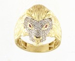 Lion Men&#39;s Fashion Ring 10kt Yellow Gold 337390 - £199.65 GBP