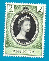 Antigua Mint Postage Stamp (1953) Coronation of Queen Elizabeth II - Scott #106  - $2.99