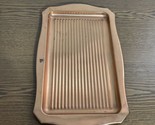 Vintage Solid Copper Tray Ribbed By West Band 12” x 7” - $12.73