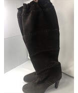 Coach Jae Boots Womens  Italy Brown Suede Leather Knee High Slouchy Sz 9 - $85.30 CAD