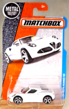 2016 Matchbox 26/125 MBX Adventure City ALFA ROMEO 4C White w/Silver 5 Spokes - £13.32 GBP