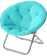 Faux Fur Saucer Chair, Aqua Blue - £34.91 GBP