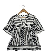 New Old Navy Top Womens Large Black White Boho Geometric Print Beach Cot... - $23.75