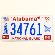 2008 United States Alabama National Guard Passenger License Plate 34761 - $14.92 CAD