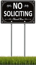KooMate No Soliciting Sign for House - All Metal Construction - No Soliciting - £10.97 GBP