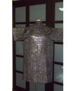 Fabric &quot;chainmail&quot; Chain Mail Tunic LARP Ren Faire Link Costume GOLD or ... - $43.85 CAD+