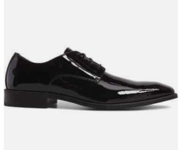 The Rail Dallas Black Plain Toe Derby Patent Leather Men&#39;s Shoes Size 44/10.5 M - £39.80 GBP