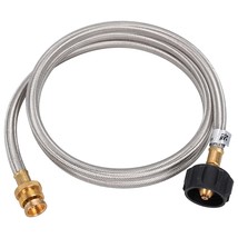 6Ft Propane Adapter Hose 1Lb To 20Lb Propane Connection, Stainless Braided Propa - £31.69 GBP